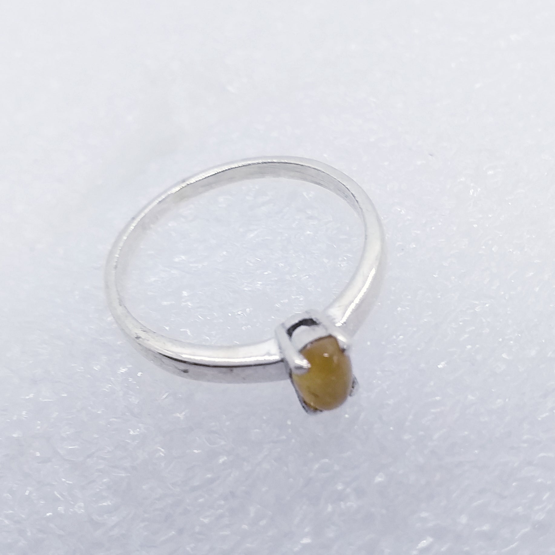 TURMALIN Ring gelb Tsilaisit Ring Gr. 18 925 Silber Rohstein RARITÄT