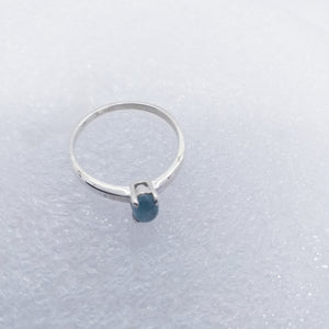 blauer TURMALIN blau Indigolith Ring Gr. 18 925 Sterling Silber