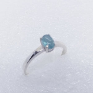 blauer TURMALIN blau Indigolith Ring Gr. 18 925 Sterling Silber