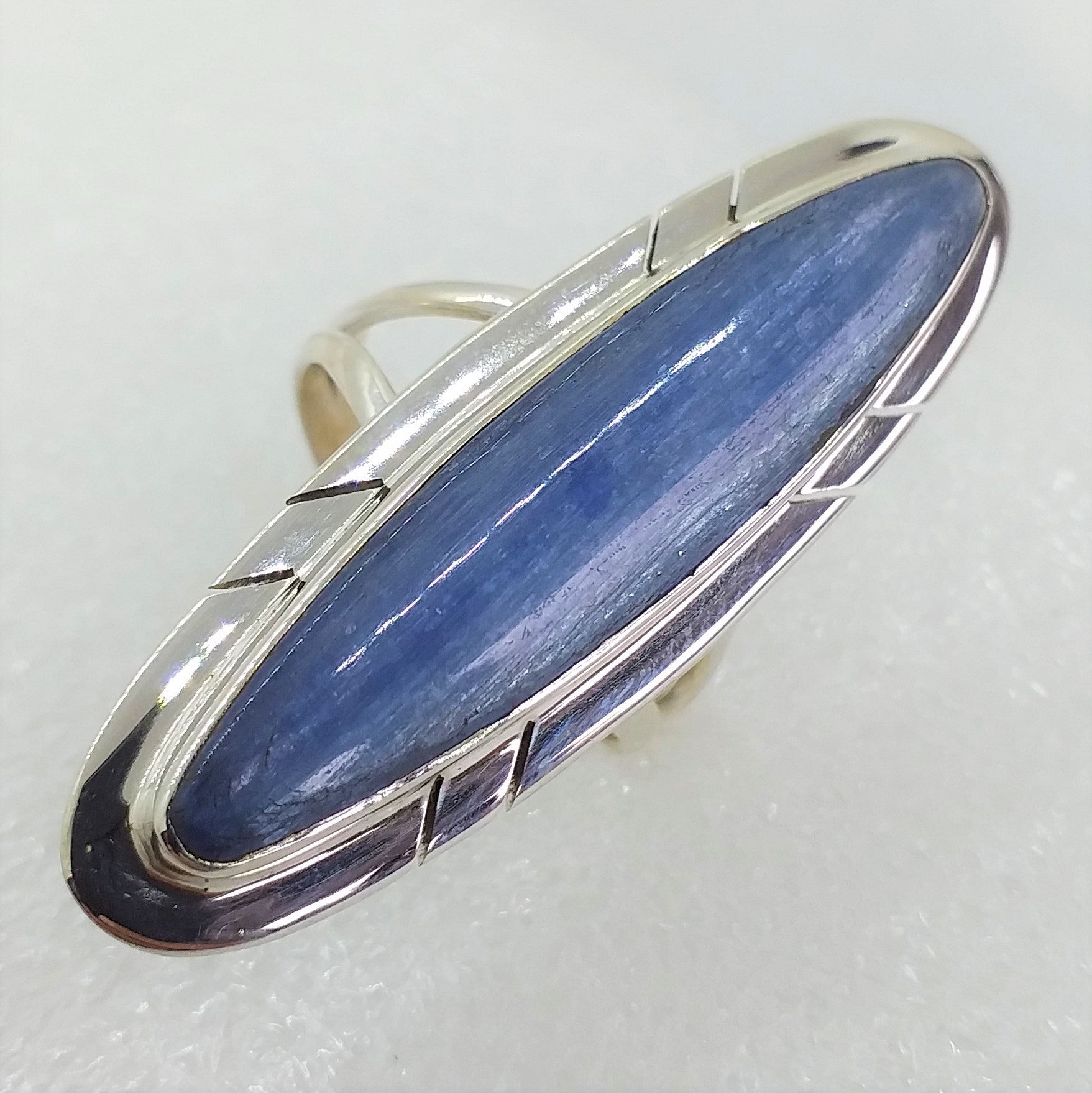 KYANIT blau Ring RIESIG Gr. 18 925 Sterling Silber