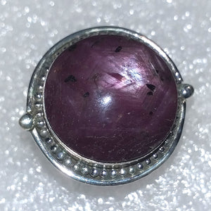 selten RUBIN mit Seidenschimmer Ring Gr. 19  925 Sterling Silber