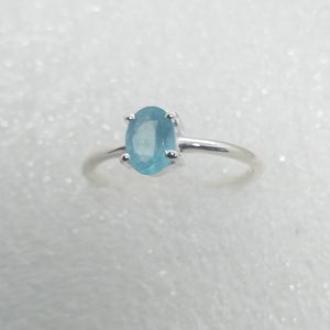 Blautops Ring Gr. 17 925 Sterling Silber