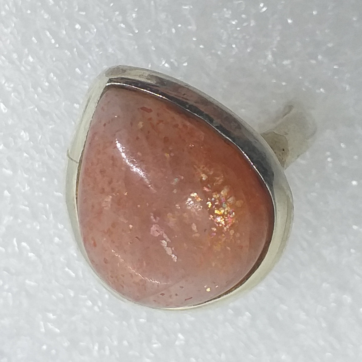 echter Natur SONNENSTEIN Oligoklas Ring Gr. 18 925 Sterling Silber
