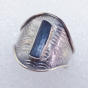 TURMALIN blau Indigolith Ring Gr. 18 19 925 Silber