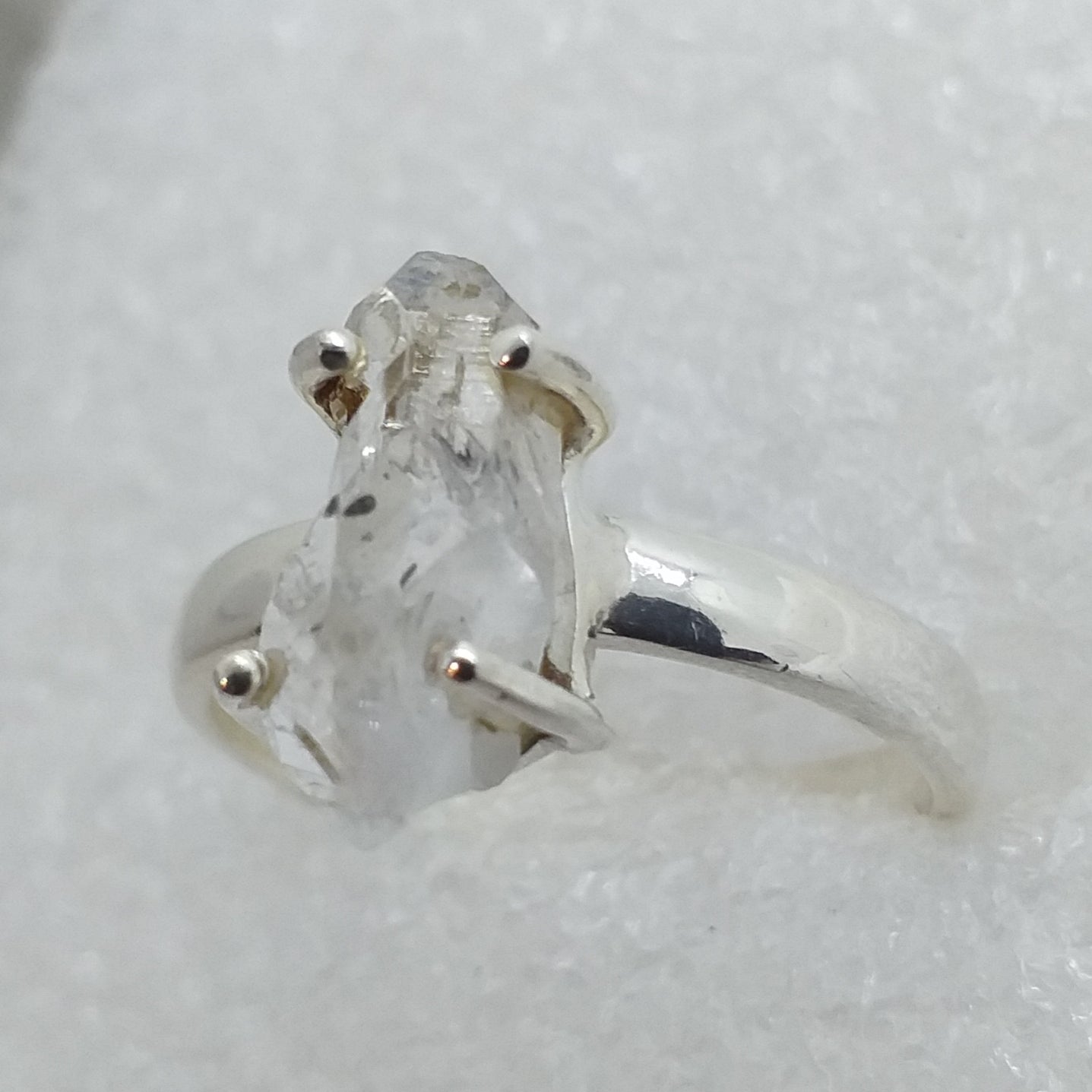 HERKIMER DIAMANT  Ring Gr. 19 925 Sterling Silber