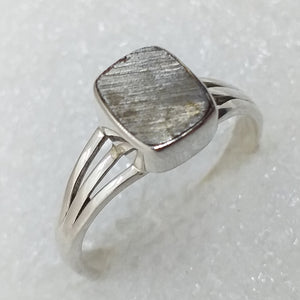 Eisenmeteorit GIBEON METEORIT Ring Gr. 18 925 Sterling Silber