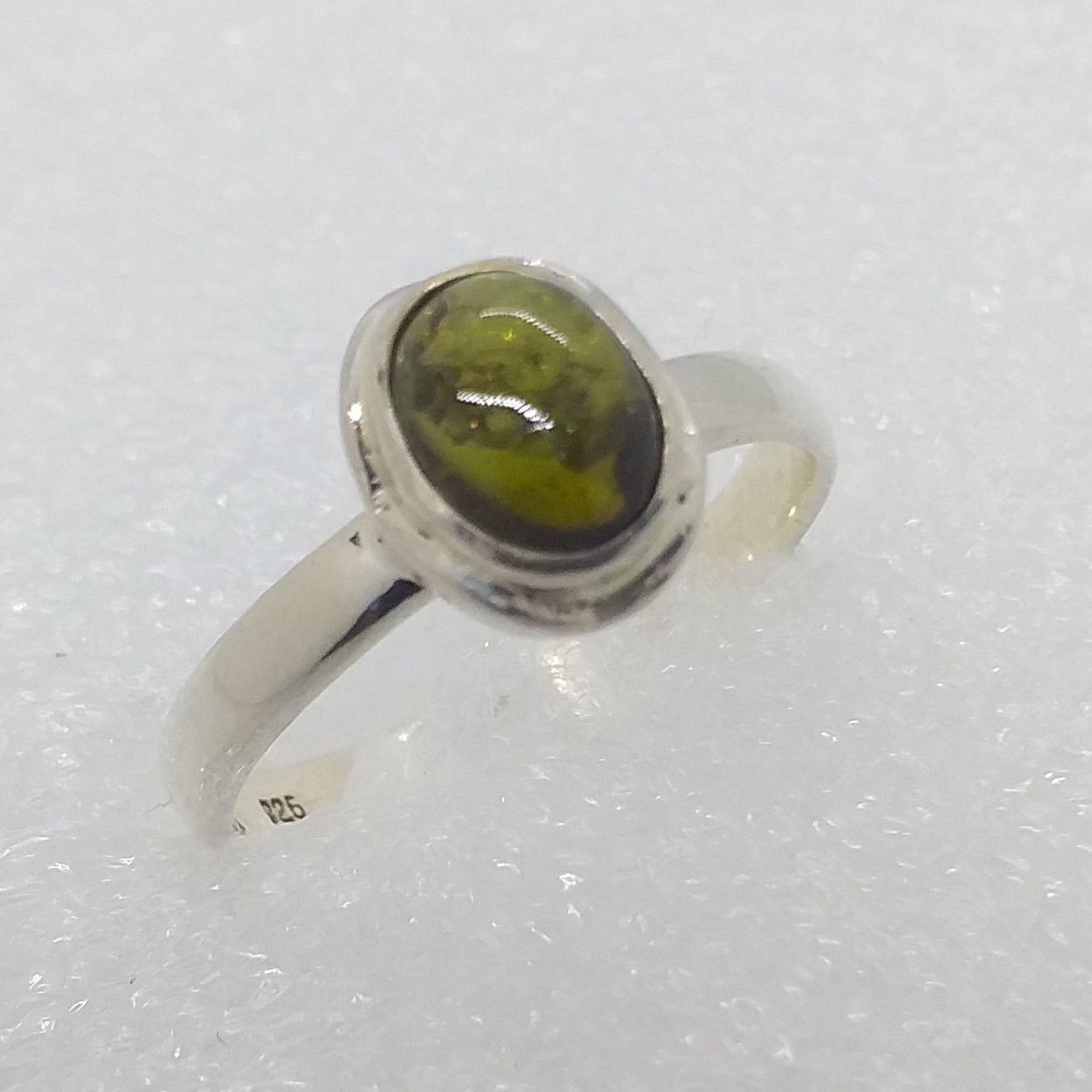 grüner TURMALIN grün Ring Gr. 19  925 Sterling Silber Verdelith
