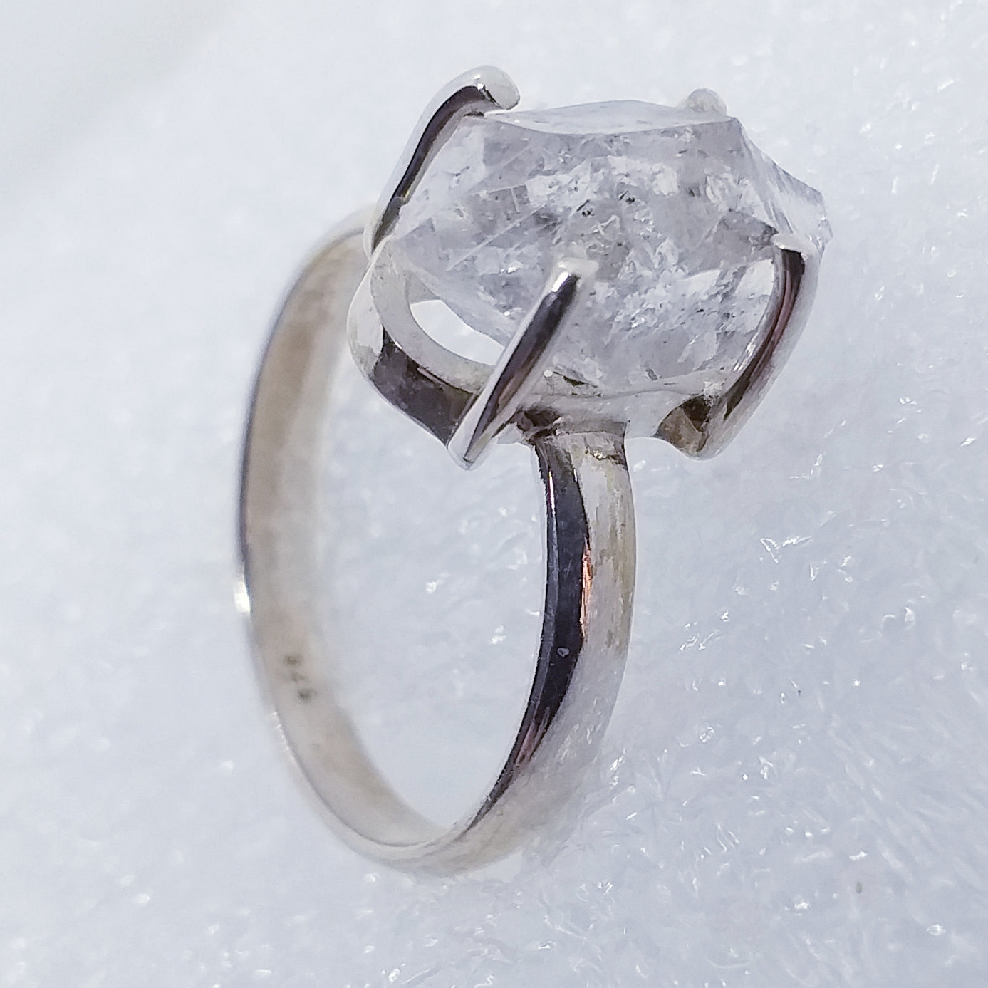 HERKIMER DIAMANT  Ring Gr. 18  925 Sterling Silber