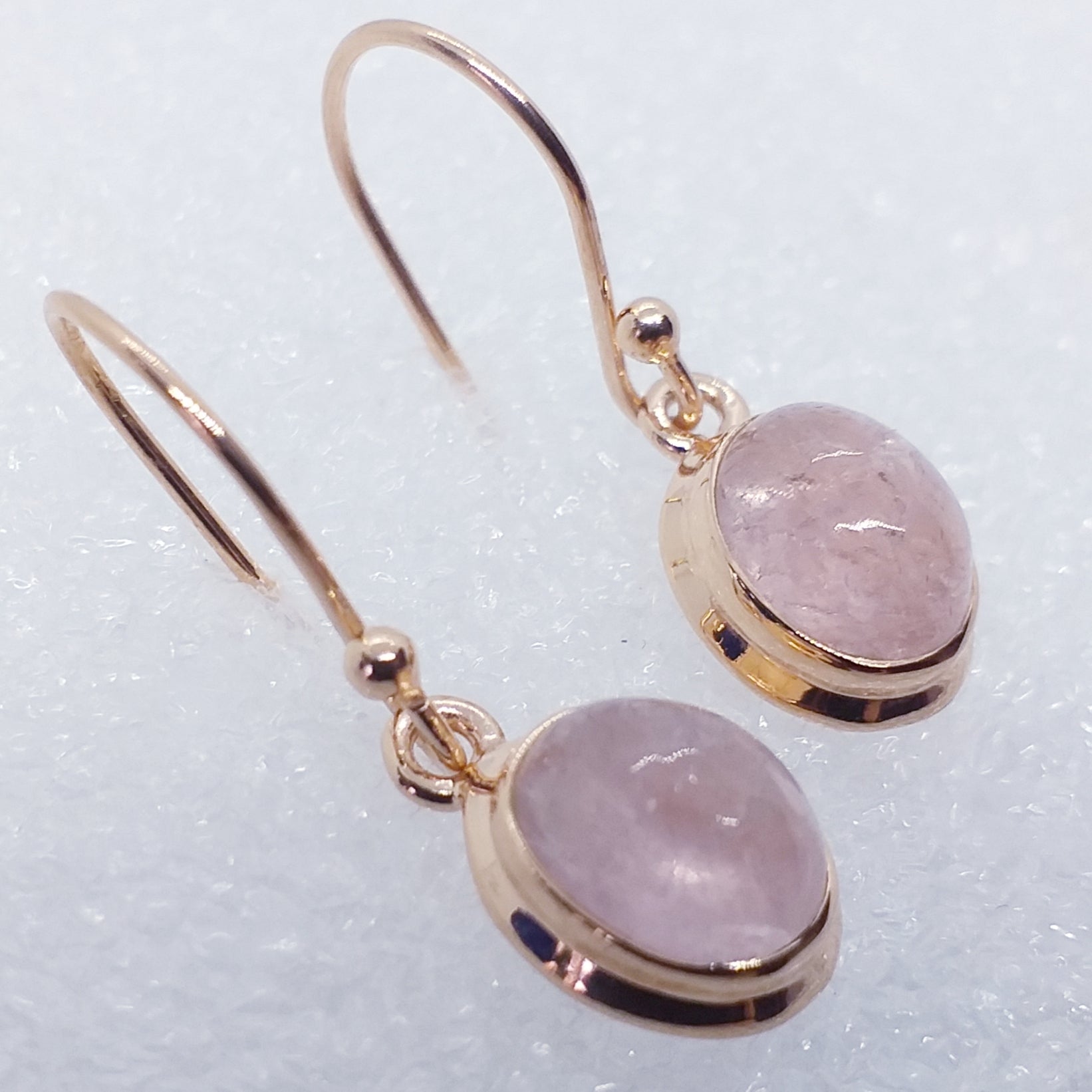 MORGANIT Ohrhänger 925 Silber rosegold Beryll Ohrringe roségold