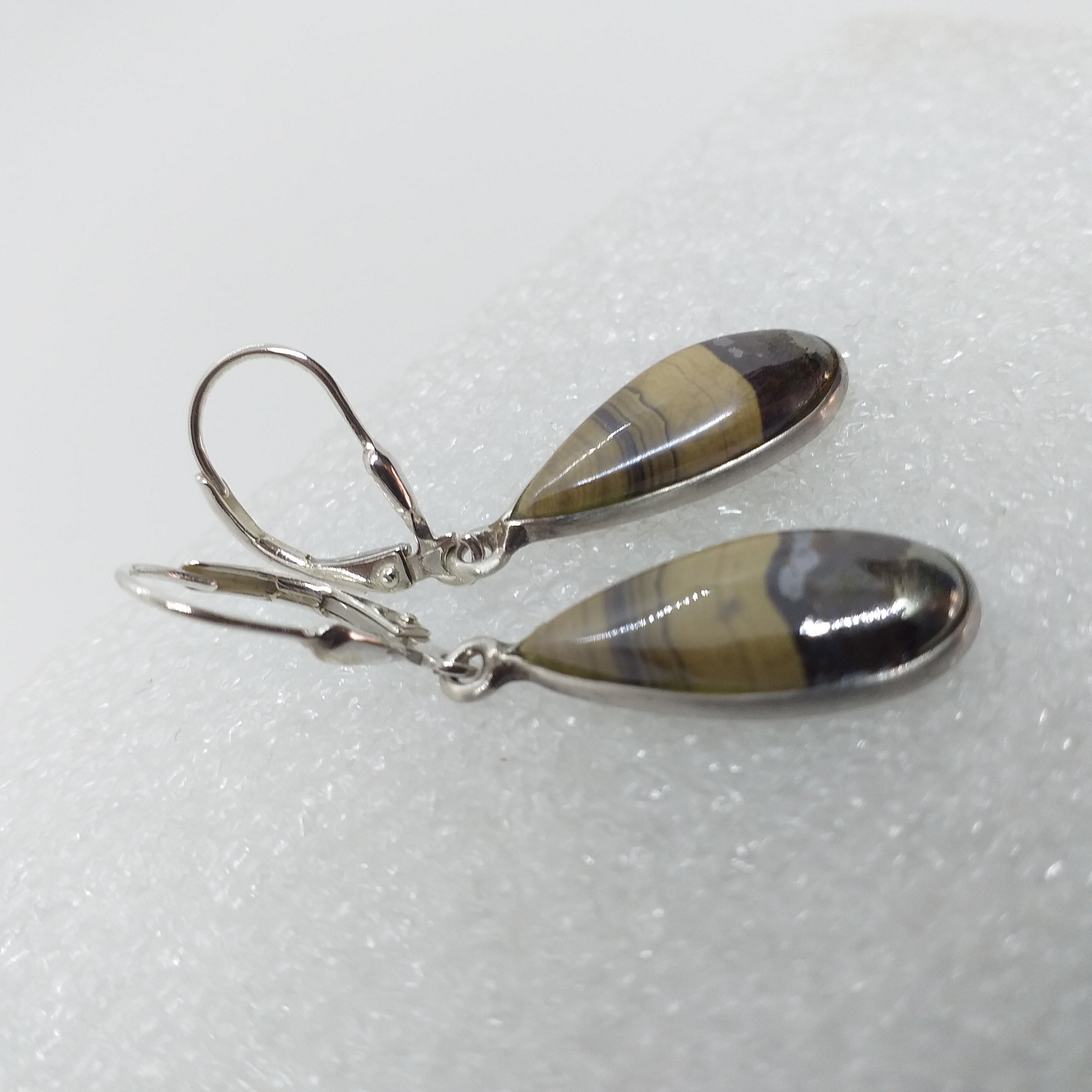 SCHALENBLENDE Sphalerit Ohrringe Ohr Klappbrisur 925 Silber (Kopie)