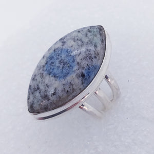 AZURIT in Granit K2 RING Gr. 16,5 925 Sterling Silber