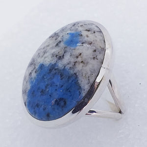 AZURIT in Granit K2 RING Gr. 19 925 Sterling Silber
