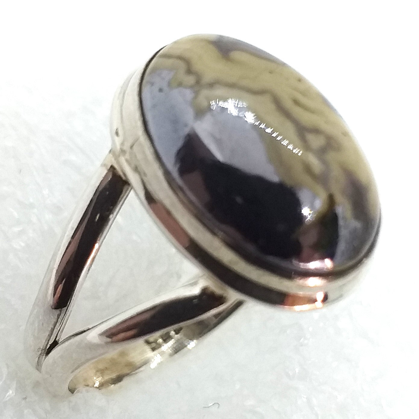 SCHALENBLENDE Sphalerit Ring Gr. 18 925 Sterling Silber