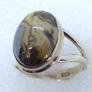 SCHALENBLENDE Sphalerit Ring Gr. 18 925 Sterling Silber