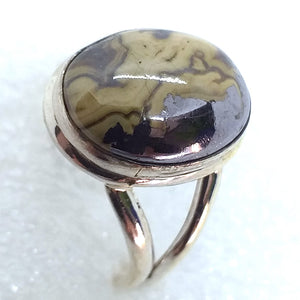 SCHALENBLENDE Sphalerit Ring Gr. 18 925 Sterling Silber