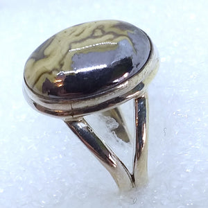 SCHALENBLENDE Sphalerit Ring Gr. 18 925 Sterling Silber