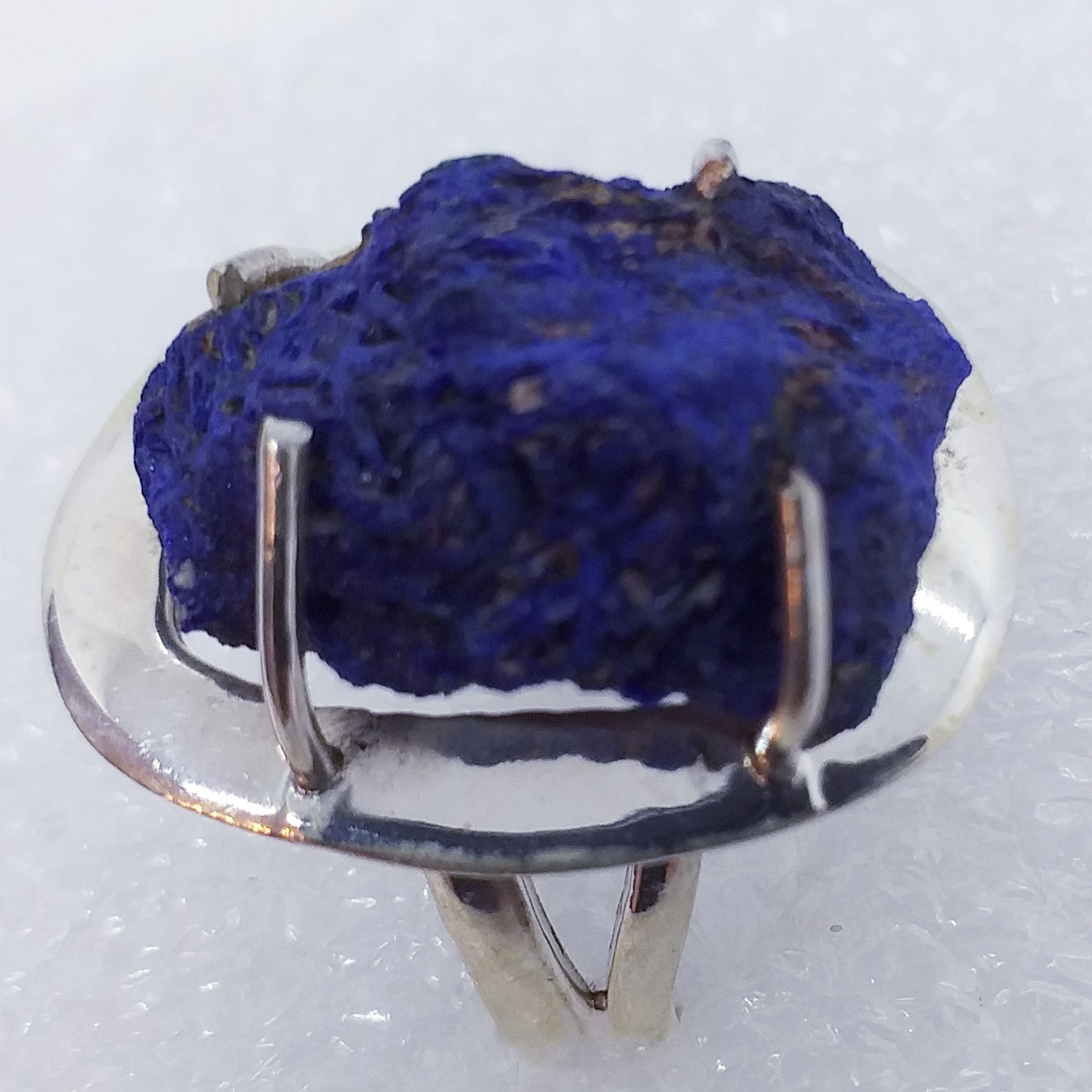 AZURIT RING Gr. 18 925 Silber ROHSTEIN Kristallstufe roh