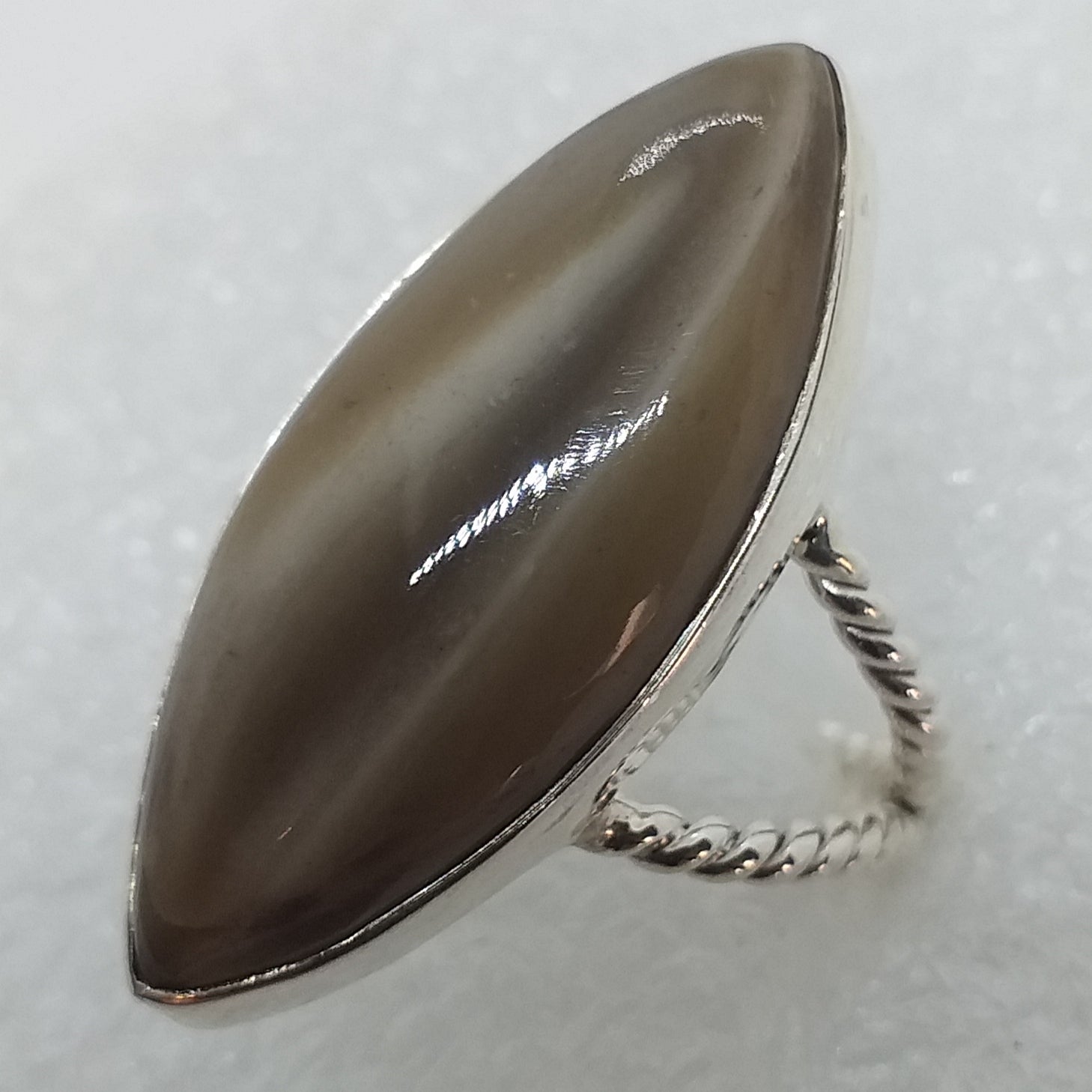 FLINT Feuerstein Ring Gr.18 925 Silber