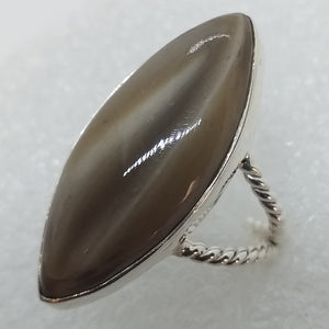 FLINT Feuerstein Ring Gr.18 925 Silber