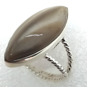 FLINT Feuerstein Ring Gr.18 925 Silber