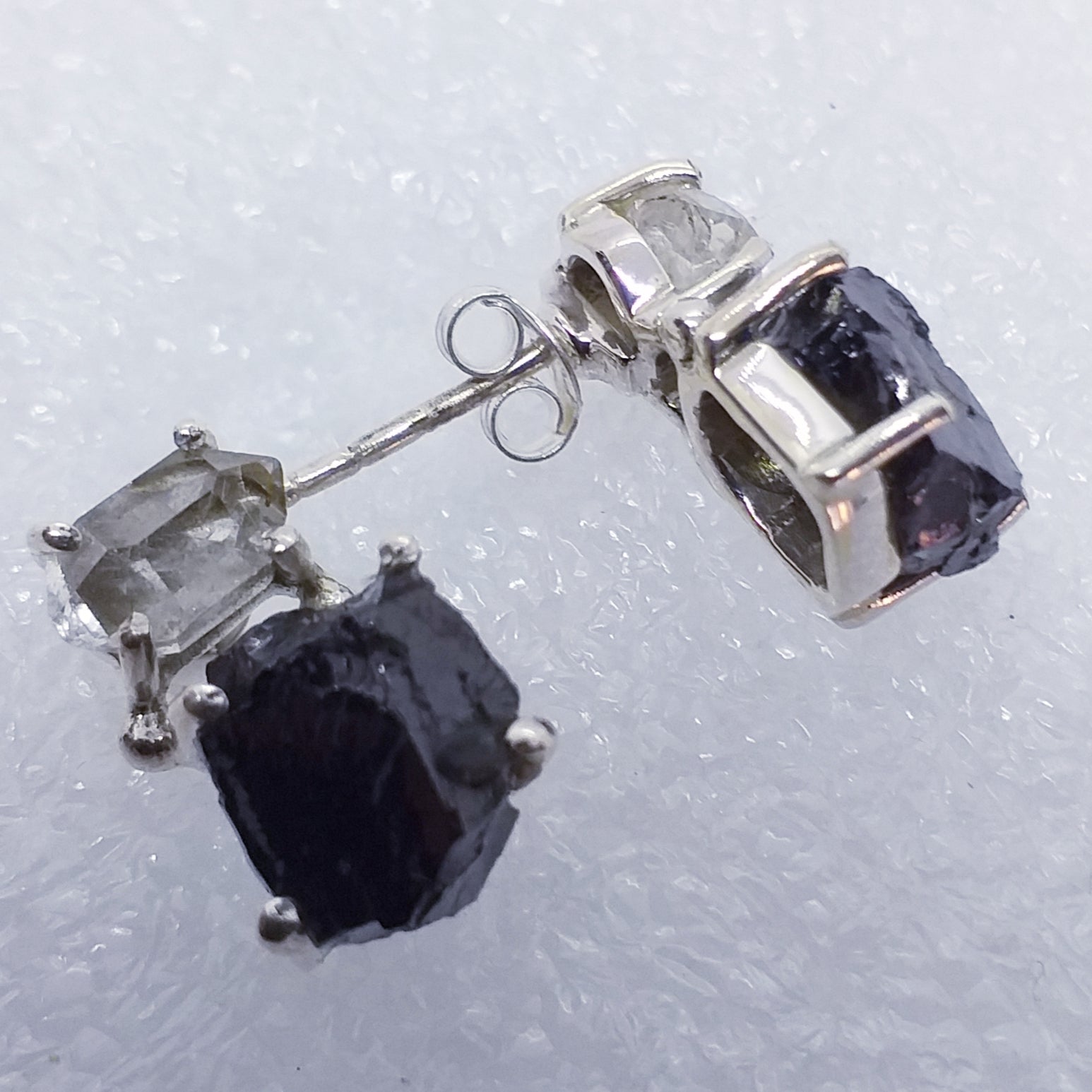 EDEL SCHUNGIT Herkimer Diamant Ohrringe 925 Silber (Kopie)