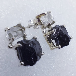 EDEL SCHUNGIT Herkimer Diamant Ohrringe 925 Silber (Kopie)
