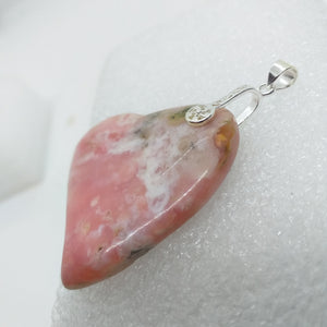 PINK OPAL ROSA ANDENOPAL Anhänger 925 Silber HERZ riesig