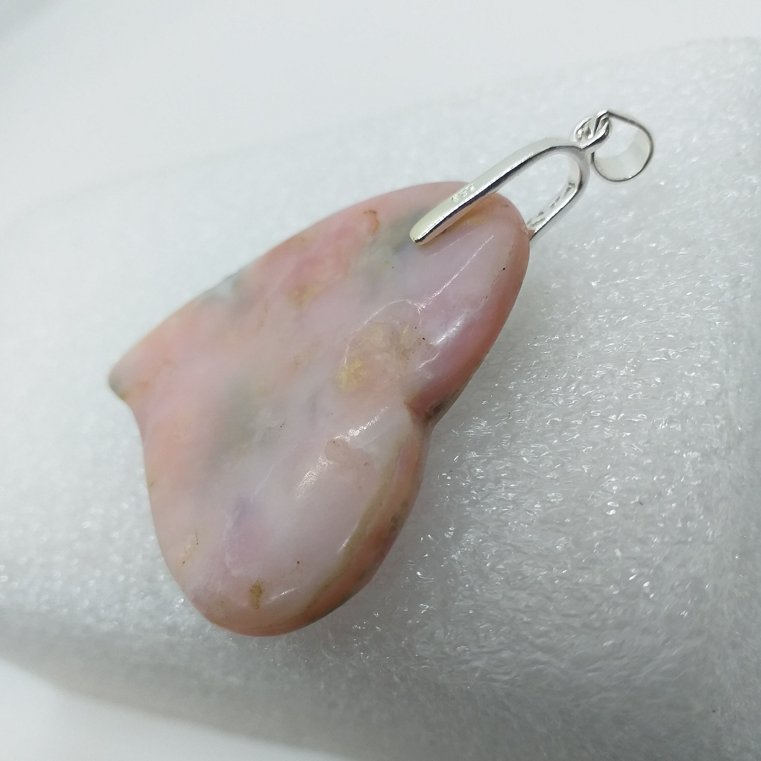PINK OPAL ROSA ANDENOPAL Anhänger 925 Silber HERZ riesig
