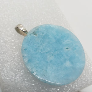 Hemimorphit Anhänger blau 925 Sterling Silber