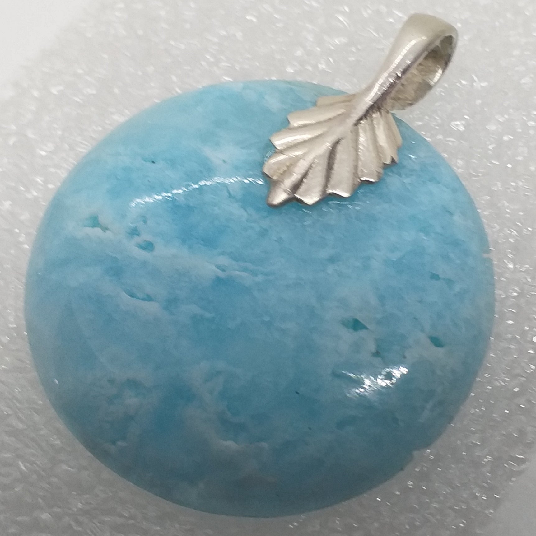 Hemimorphit Anhänger blau 925 Sterling Silber