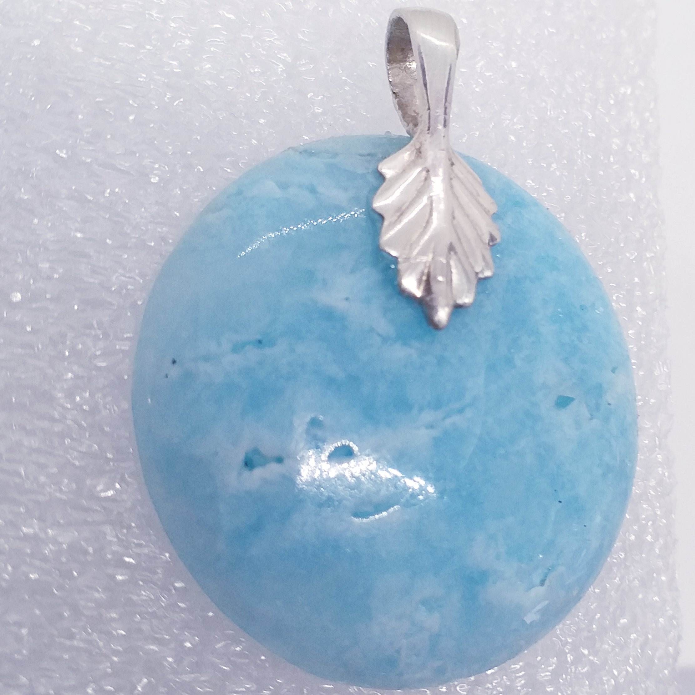 Hemimorphit Anhänger blau 925 Sterling Silber