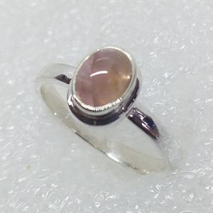 PINK TURMALIN Ring Gr. 19 925 Sterling Silber pinker rosa Rubellit
