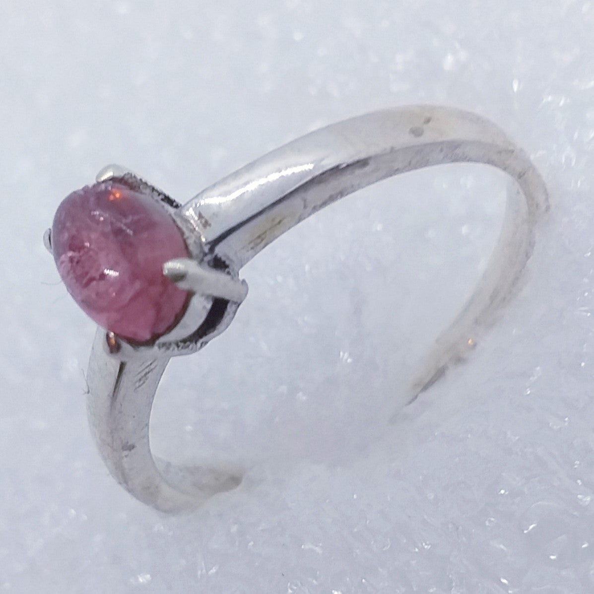 PINK TURMALIN Ring Gr. 17 925 Sterling Silber pinker rosa Rubellit 6x4mm