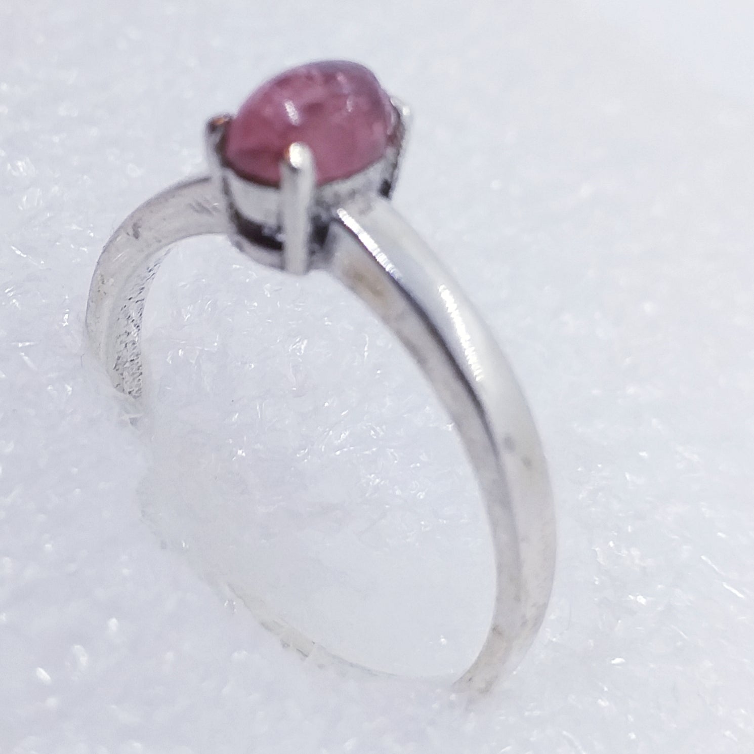 PINK TURMALIN Ring Gr. 17 925 Sterling Silber pinker rosa Rubellit 6x4mm