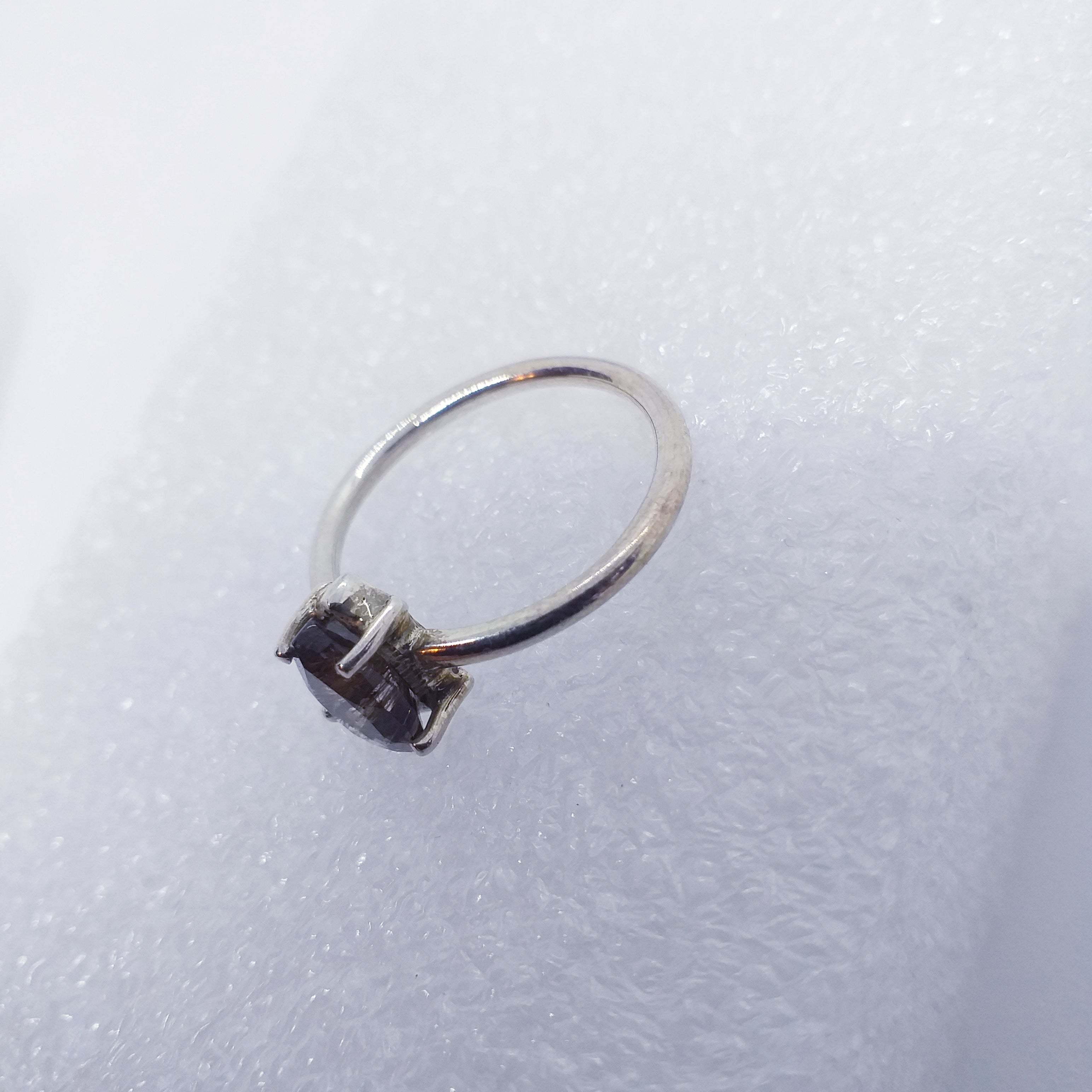SUPER SEVEN MELODYSTEIN facett. Ring Gr. 18 925 Silber
