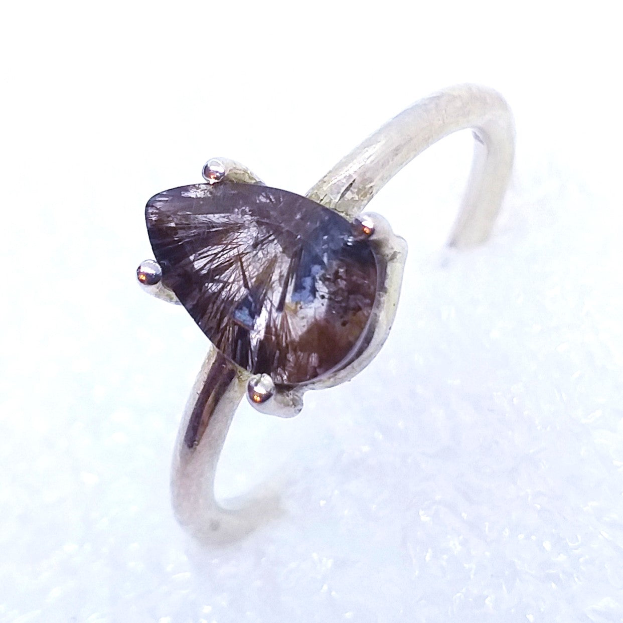 SUPER SEVEN MELODYSTEIN facett. Ring Gr. 18 925 Silber