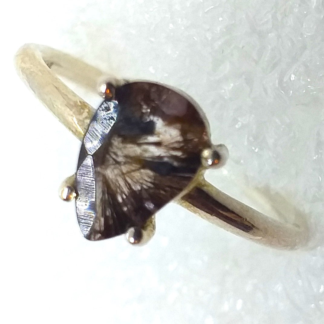 SUPER SEVEN MELODYSTEIN facett. Ring Gr. 18 925 Silber