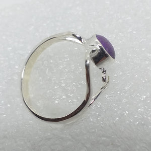 echter Natur SUGILITH Ring Gr. 19 925 Sterling Silber