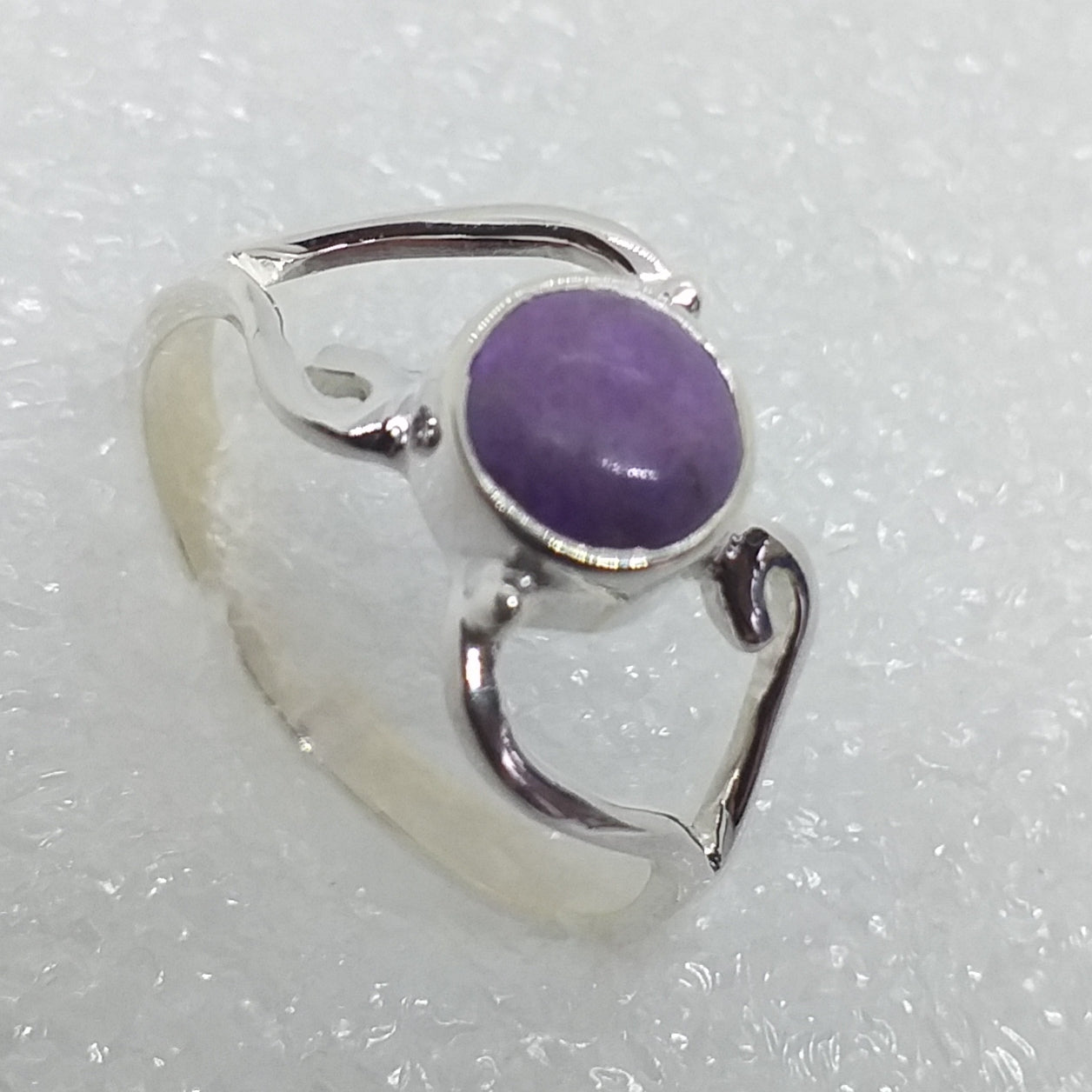echter Natur SUGILITH Ring Gr. 19 925 Sterling Silber