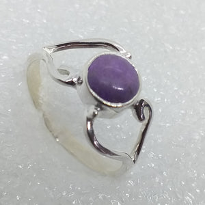 echter Natur SUGILITH Ring Gr. 19 925 Sterling Silber