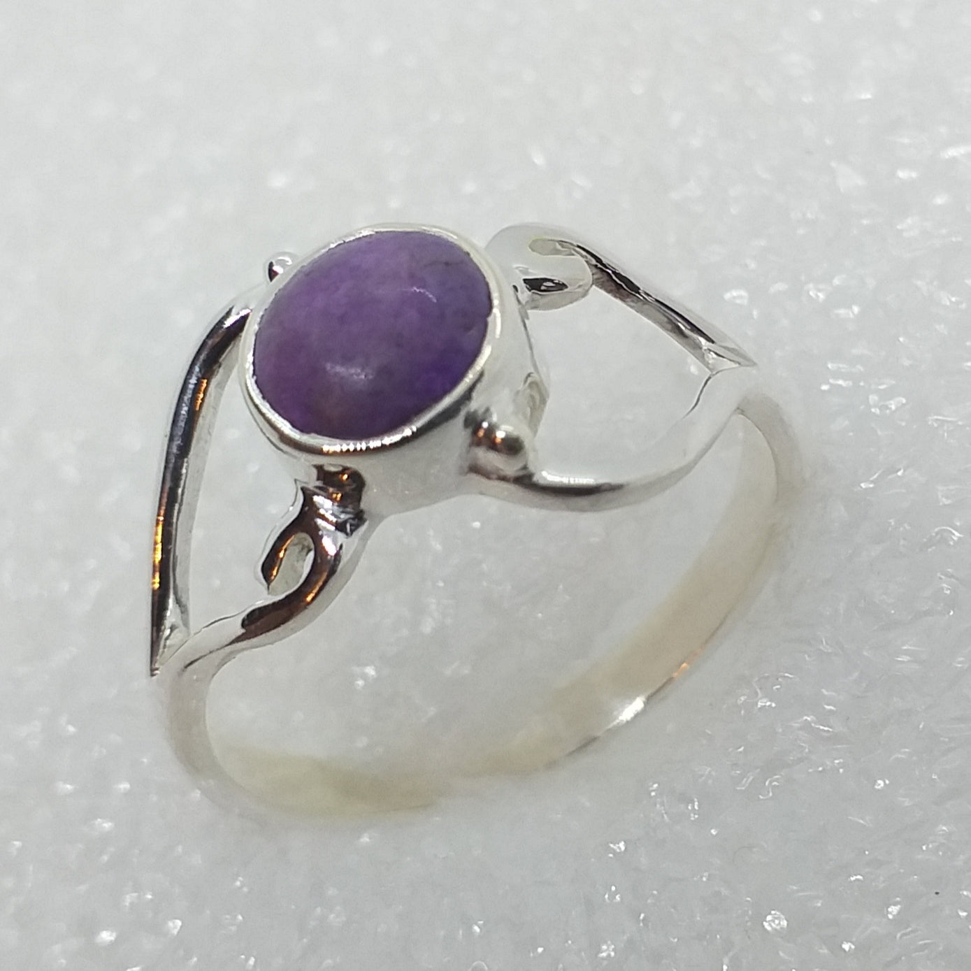 echter Natur SUGILITH Ring Gr. 19 925 Sterling Silber