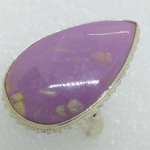 PHOSPHOSIDERIT Ring Gr. 20 925 Silber Tropfenform riesig