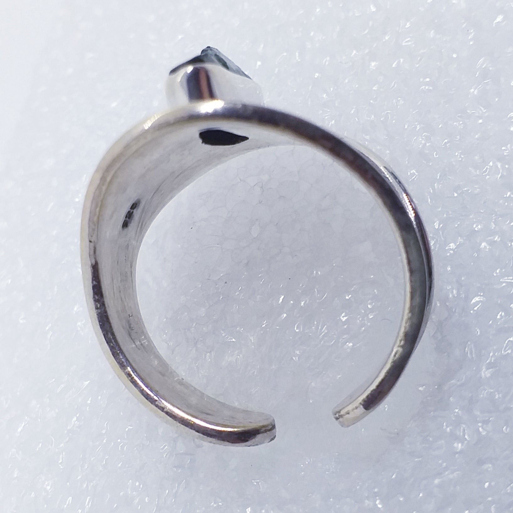 CHROMDIOPSID Ring Gr. 17 18 Rohstein  925 Sterling Silber