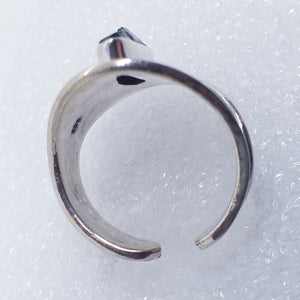 CHROMDIOPSID Ring Gr. 17 18 Rohstein  925 Sterling Silber