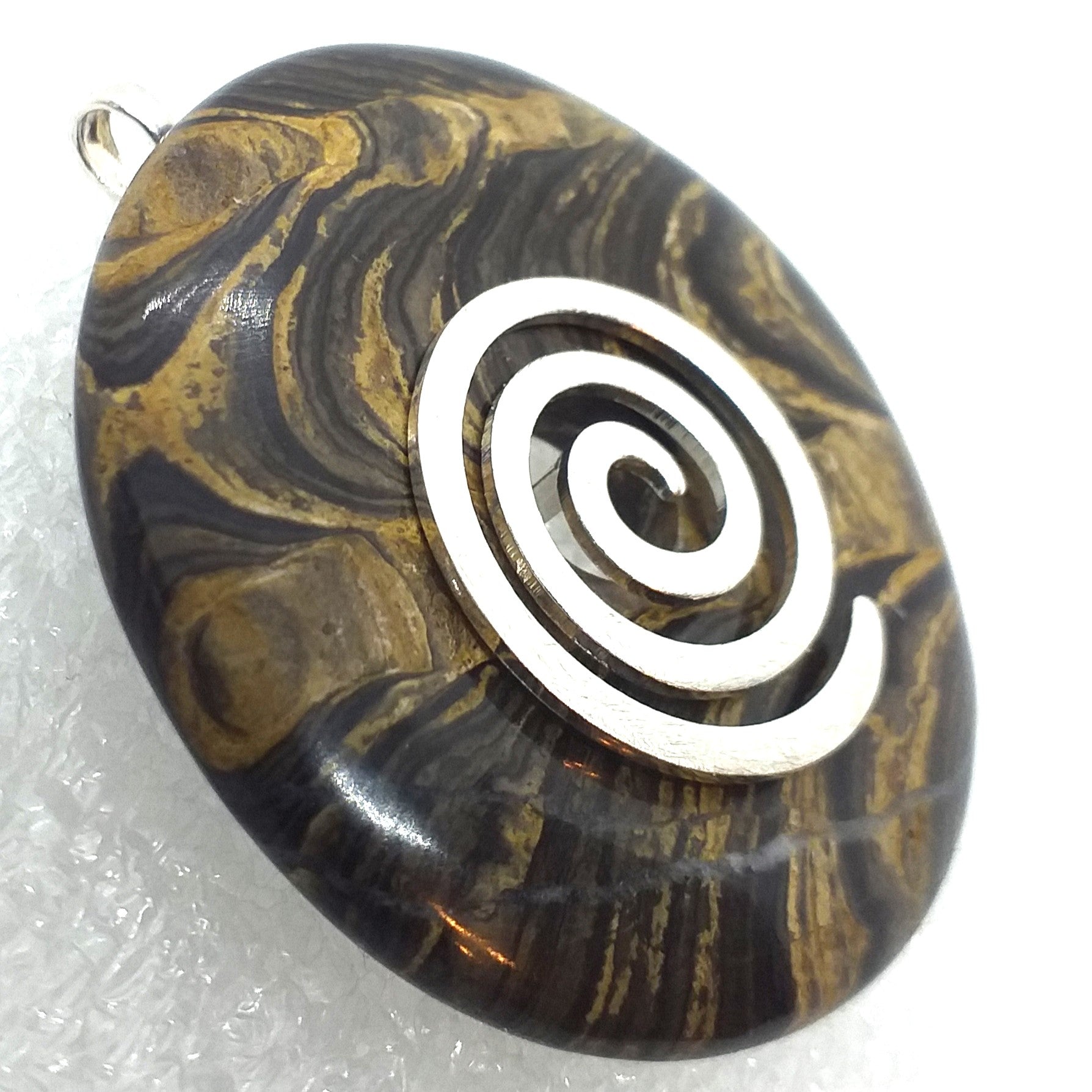 STROMATOLITH Anhänger 925 Sterling Silber Donut