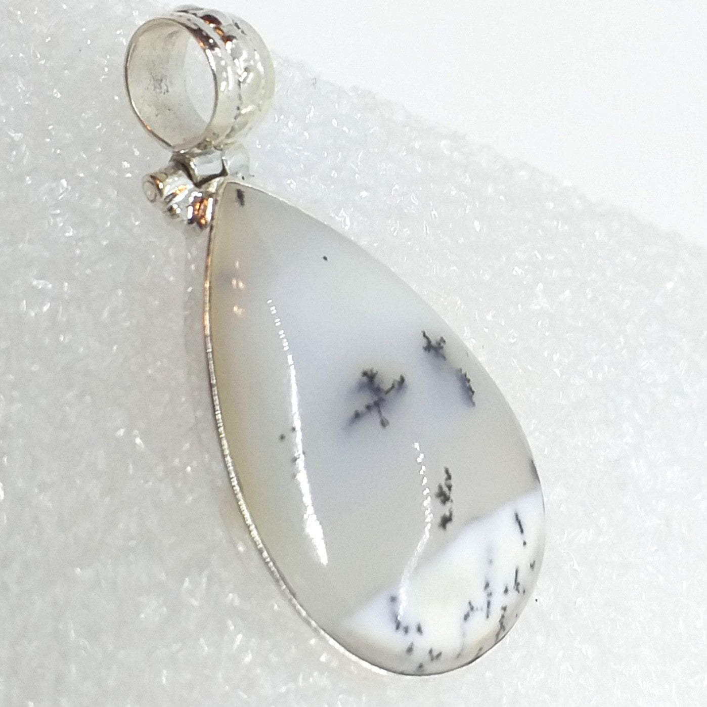 MERLINIT Dendritenopal Anhänger 925 Sterling Silber