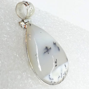 MERLINIT Dendritenopal Anhänger 925 Sterling Silber
