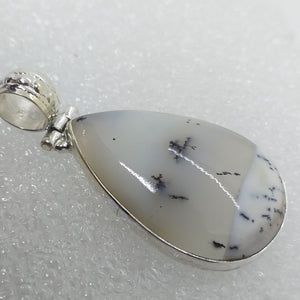 MERLINIT Dendritenopal Anhänger 925 Sterling Silber