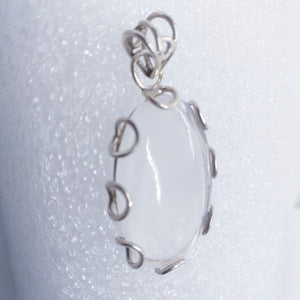 SELENIT Anhänger 925 Sterlingsilber Silber Marienglas