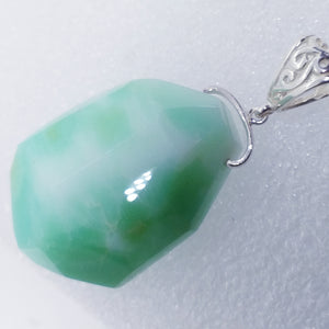 CHRYSOPRAS Anhänger 925 Sterling Silber 55 mm RIESIG